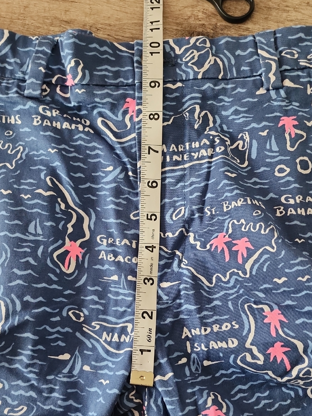 Vineyard Vines Island Map Print Chino Shorts Men's Size‎ 32 Preppy Coastal - Picture 5 of 6